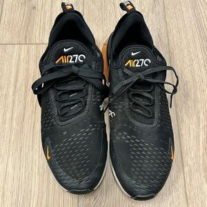 Nike Air 270 Black with Orange Accents Men's Athletic Shoes